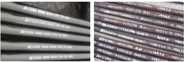 JIS G3454 Stpg370 Stpg410 Carbon Seamless Pipes