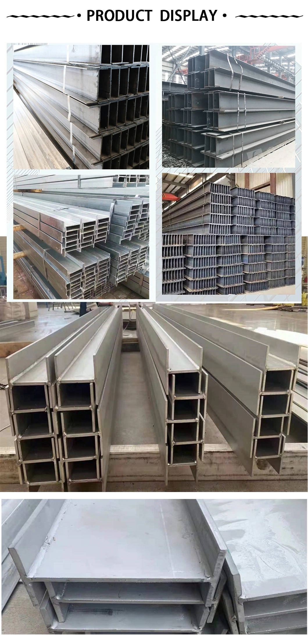 H-Shaped Steel I-Beams for Support of Low Alloy Structural Steel Factory Building Engineering