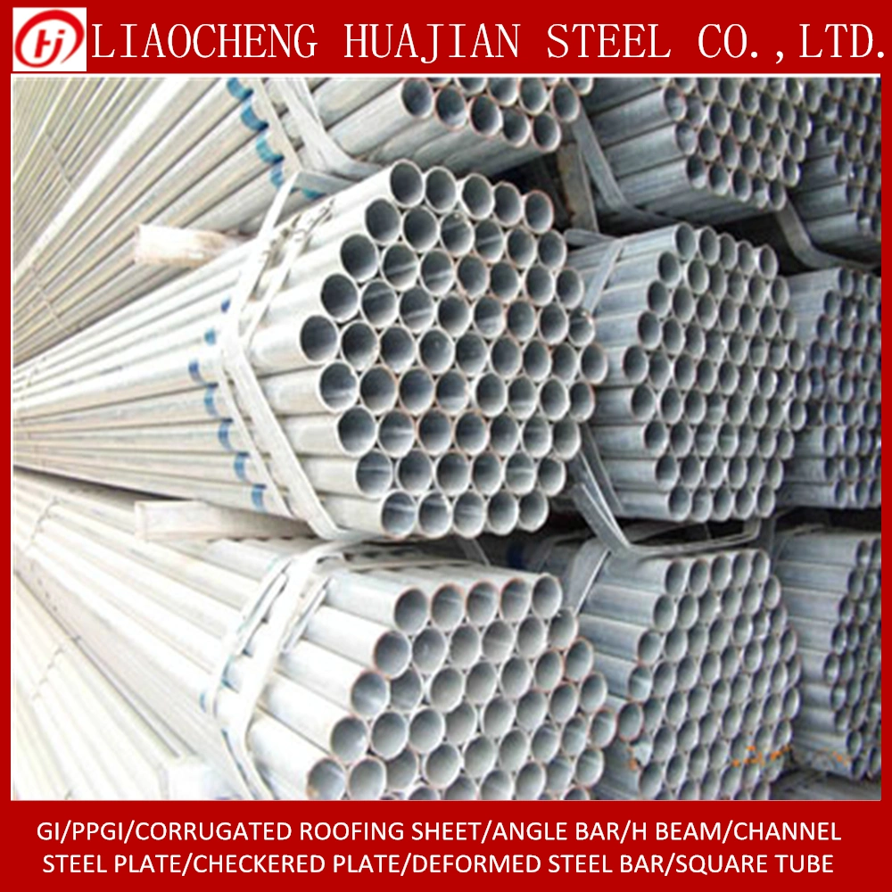 Hot Dipped Carbon Round Alloy Round Square Rectangular Steel Pipe with High Zinc Coating