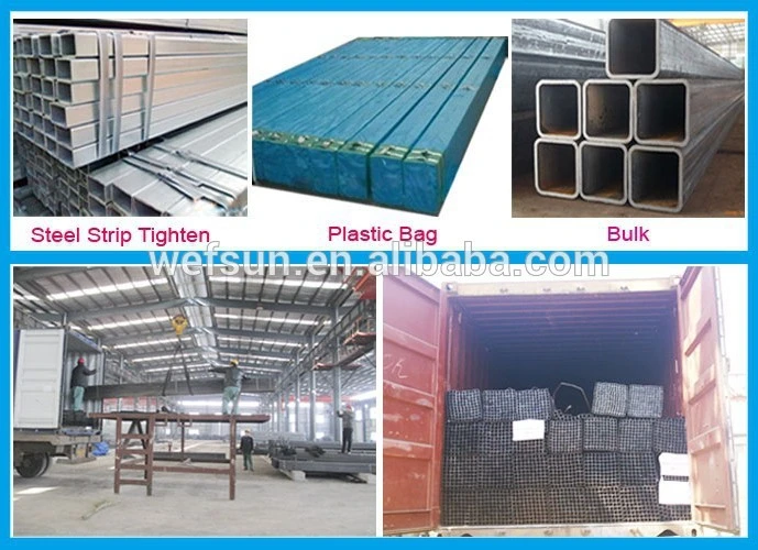 ERW Structural Hollow Section Black Square Steel Pipes