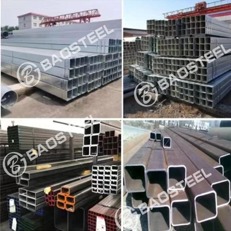 Q195, Q235, Q345 Galvanized Tube 5.8m-12m Length Galvanized Steel Square Pipe for Bridge