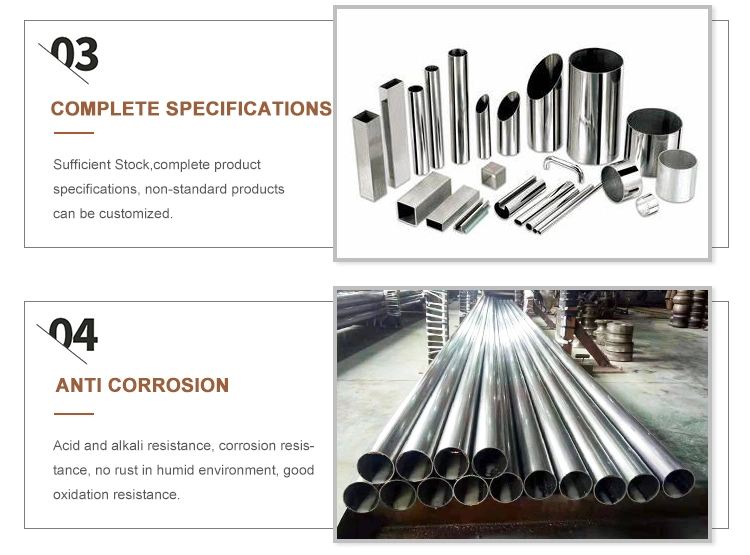 201 304 316 430 316 ISO Ibr Certification for Construction Made in China Factory Welded Seamless Stainless Steel Pipe with ASTM Standard