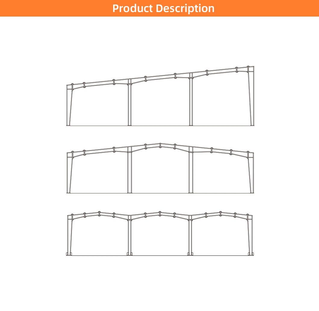 Chinese Manufacture Prefab Steel Structure Building Inworkshop/Warehouse/Office Building/Hangar/Cow Shed/Chicken Coop/ Plant