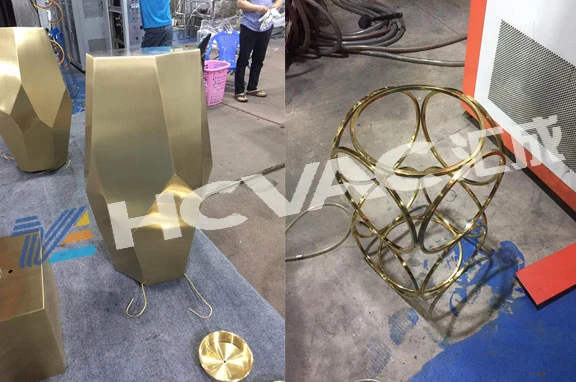 Hcvac Stainless Steel Furniture Titanium Golden PVD Coating Machine PVD Plant