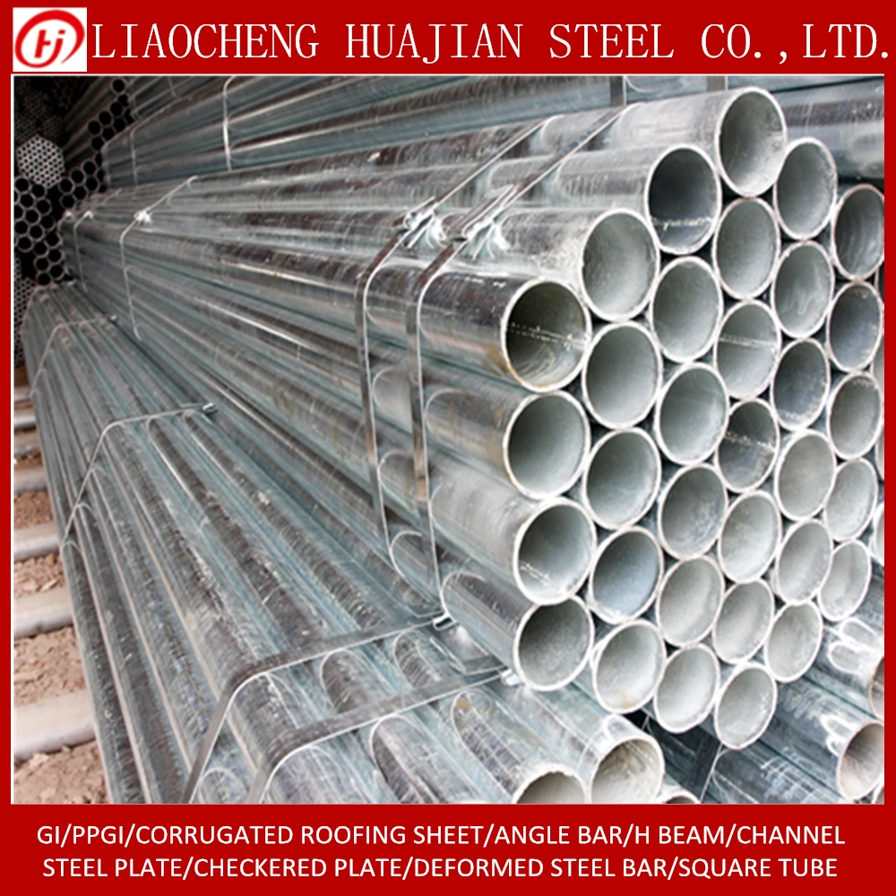 Hot Dipped Carbon Round Alloy Round Square Rectangular Steel Pipe with High Zinc Coating