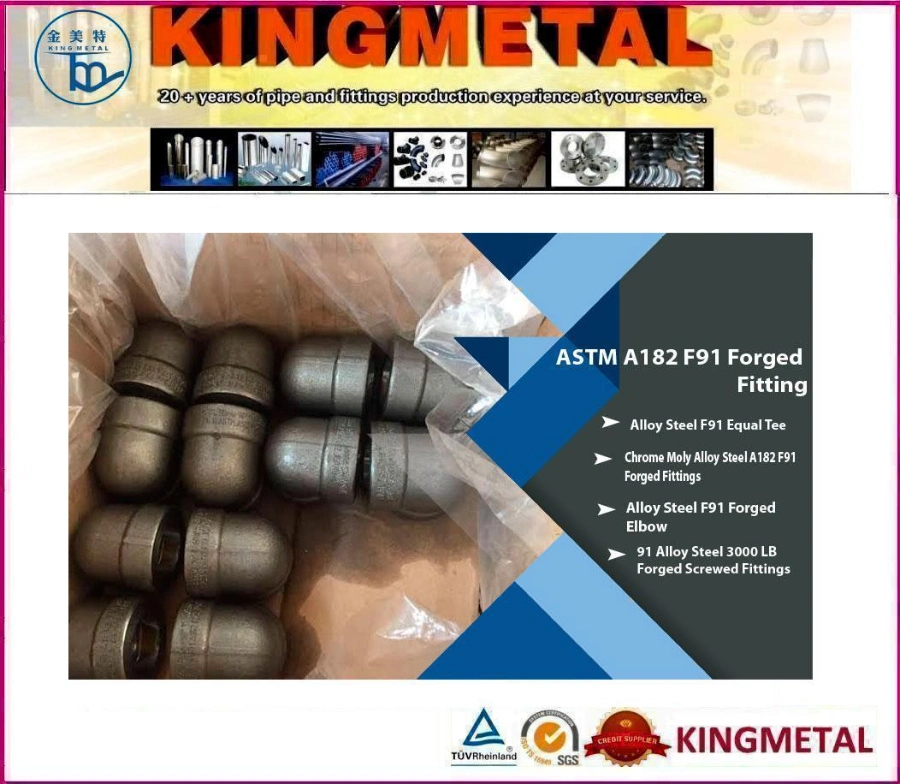 ASTM A182 F91 Alloy Steel Forged Steel Fitting Forged Tee