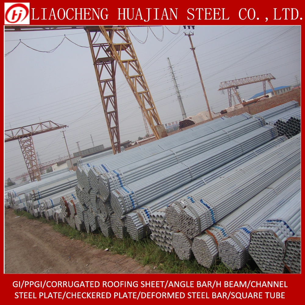 Hot Dipped Carbon Round Alloy Round Square Rectangular Steel Pipe with High Zinc Coating