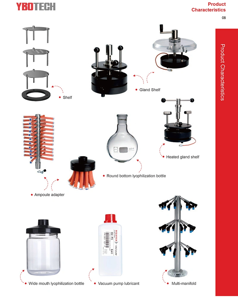 Ybd Series 9/12kg Per 24h Freeze Dryer Lab Lyophilizer