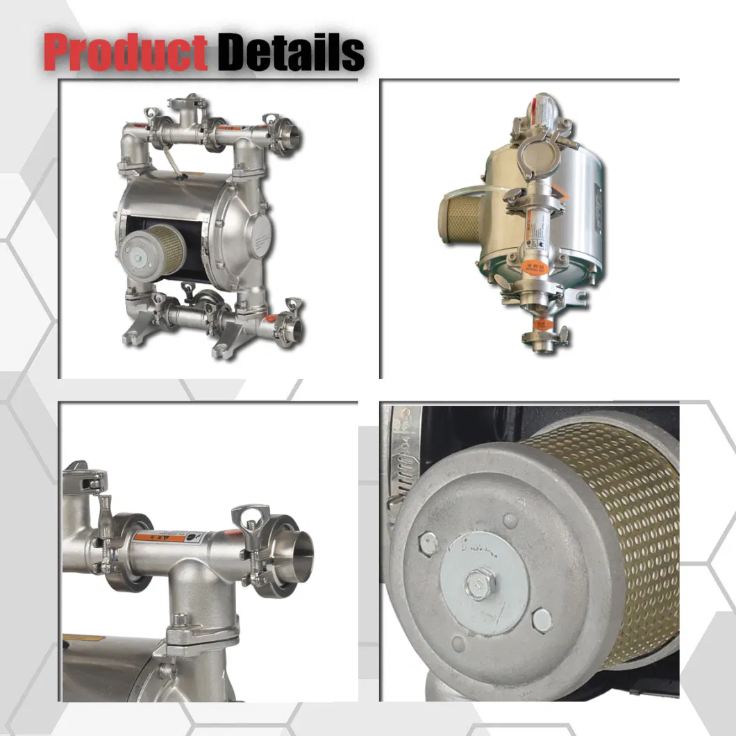 Stainless Steel Acid Proof Tri-Clamp Connection Diaphragm Pump with Nitrile Diaphragm