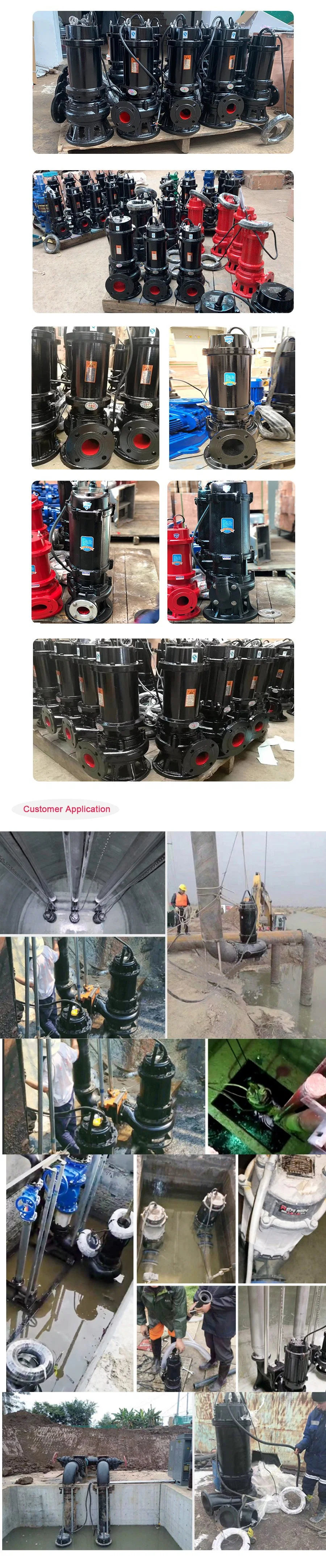 Electric Centrifugal Wq Submersible Pump Irrigation Sewage Submersible Pumps Borehole Dirty Waste Water Pump Manufacturer