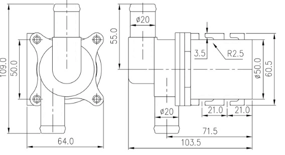 12V High Pressure Silent Micro Electrical Circulation Automobile Conditioning Pump