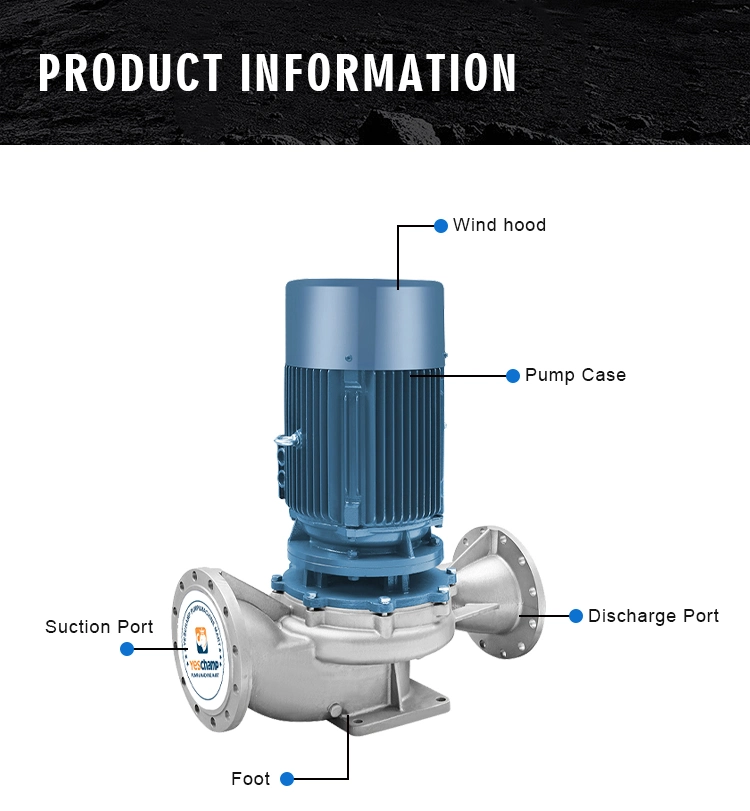 Vertical Industrial Standard Inline Centrifugal Pump for Use Water Supply