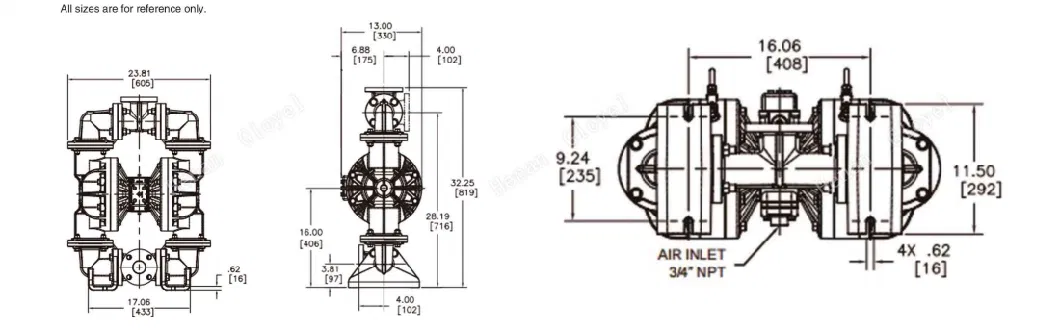 No Leak Chemical Resistant Slurry Booster Water Double Diaphragm Membrane Pump