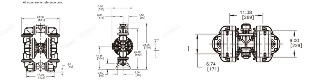 High Pressure Wastewater Treatment Coating Industry Pneumatic Diaphragm Mud Pump