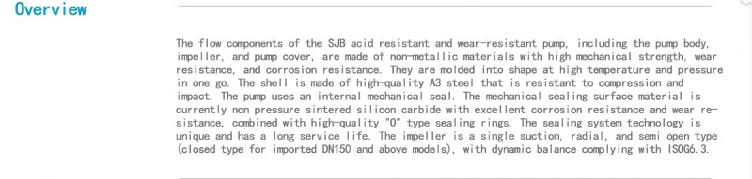 Fluoroplastic Single-Suction Submerged Vertical Chemical Centrifugal Pump Acid Resistant and Wear-Resistant Pump