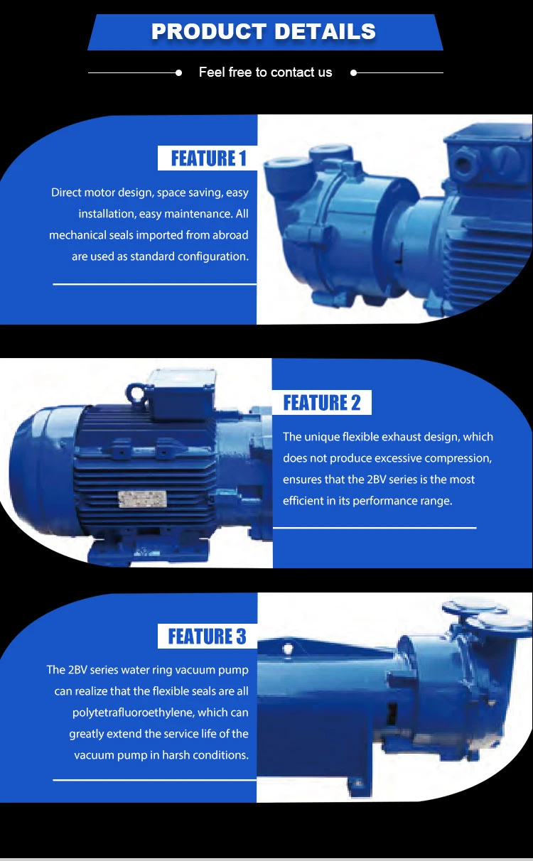 Single Stage Water Circulated Monoblock Pumps 2BV Water Liquid Ring Vacuum Pumps