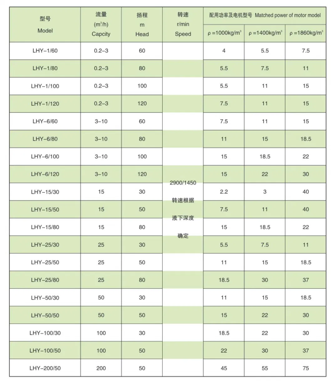 API610 Series Lhy (VS4) High Temperature Submerged Vertical Molten Sulphur Pump for Sulfuric Acid Plant