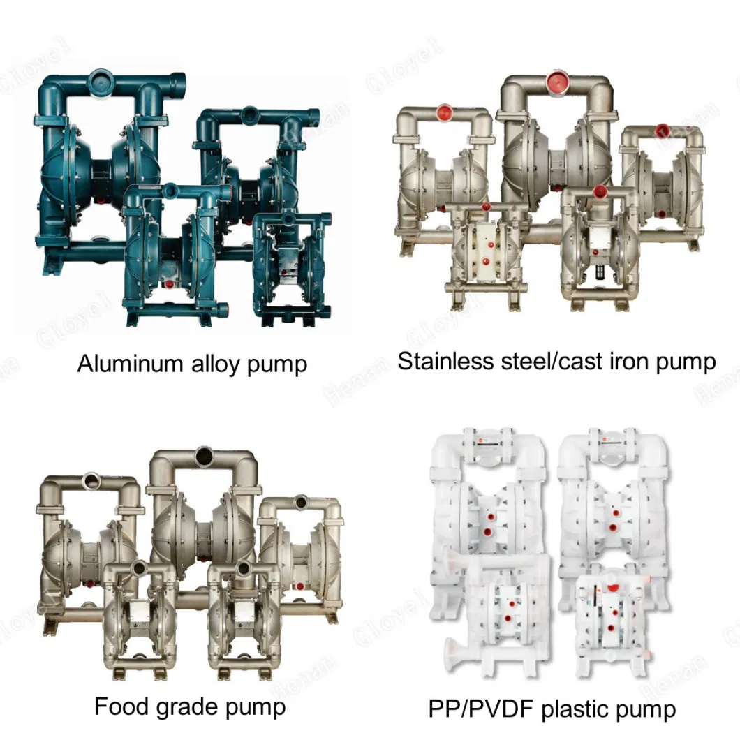 High Flow Industrial Chemical Pneumatic Food Grade Diaphragm Water Mine Use Pump