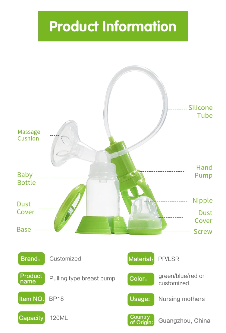 Plastic Breast Milk Punp Manual Breast Saver Pump