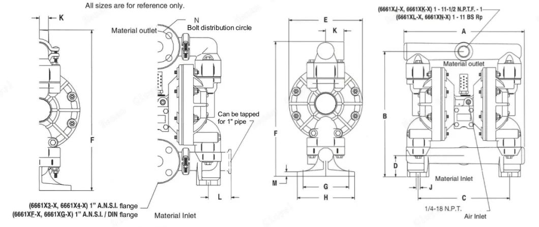 High Performance Wastewater Treatment Alloy Pneumatic Diaphragm Pump