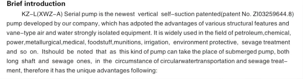 Kangqiao Vertical Self Suction Control Priming Chemical Circulation Centrifugal Sewage Water Oil Pump for Chloride Evaporation Forced Circulating with ISO/CE