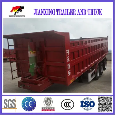 Hydraulic Rear Dump Trailer 3 Axles 40 Cubic Meter Tipper Semi Truck High Quality Tipper/Dump Trailer with Draw Bar Farm Tractor Full Trailer