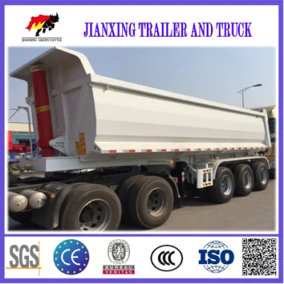 Hydraulic Rear Dump Trailer 3 Axles 40 Cubic Meter Tipper Semi Truck High Quality Tipper/Dump Trailer with Draw Bar Farm Tractor Full Trailer