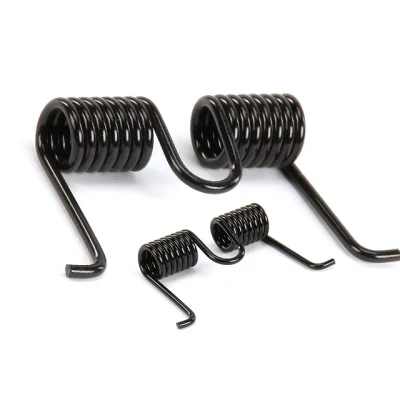 OEM Torque Force Black Steel Coil Spring 0.1mm-50mm Stainless Steel Galvanized Double Torsion Spring