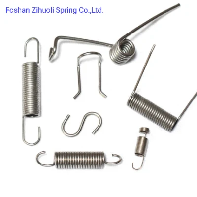 Supplier High Quaility 316 Stainless Steel Metal Long Small Adjustable Double Hook Wire Coil High Extension Tension Springs