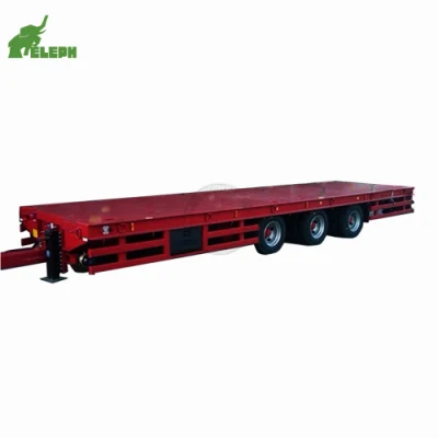 2 Axles 20t 28feet Cargo Draw Bar Flatbed Dolly Trailer