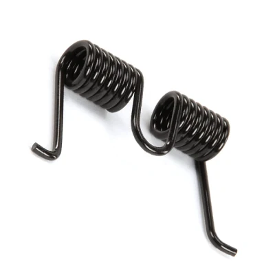OEM Torque Force Black Steel Coil Spring 0.1mm-50mm Stainless Steel Galvanized Double Torsion Spring