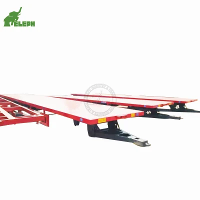 2 Axles 20t 28feet Cargo Draw Bar Flatbed Dolly Trailer
