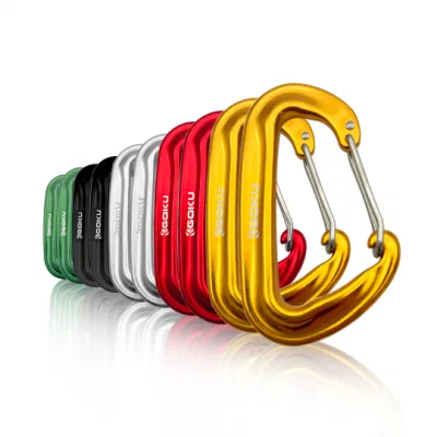 Aviation Aluminum D-Type Mountaineering Buckle 12kn Yoga Hammock Safety Buckle Climbing Quick Links Spring Hook
