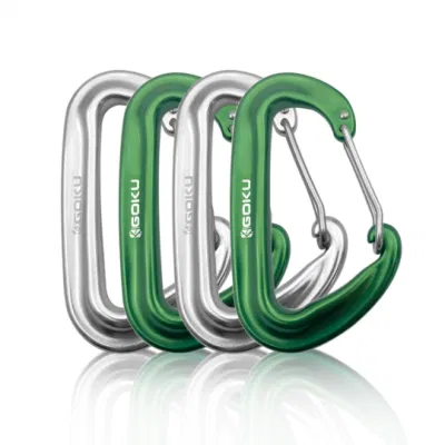 Aviation Aluminum D-Type Mountaineering Buckle 12kn Yoga Hammock Safety Buckle Climbing Quick Links Spring Hook