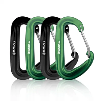 Aviation Aluminum D-Type Mountaineering Buckle 12kn Yoga Hammock Safety Buckle Climbing Quick Links Spring Hook