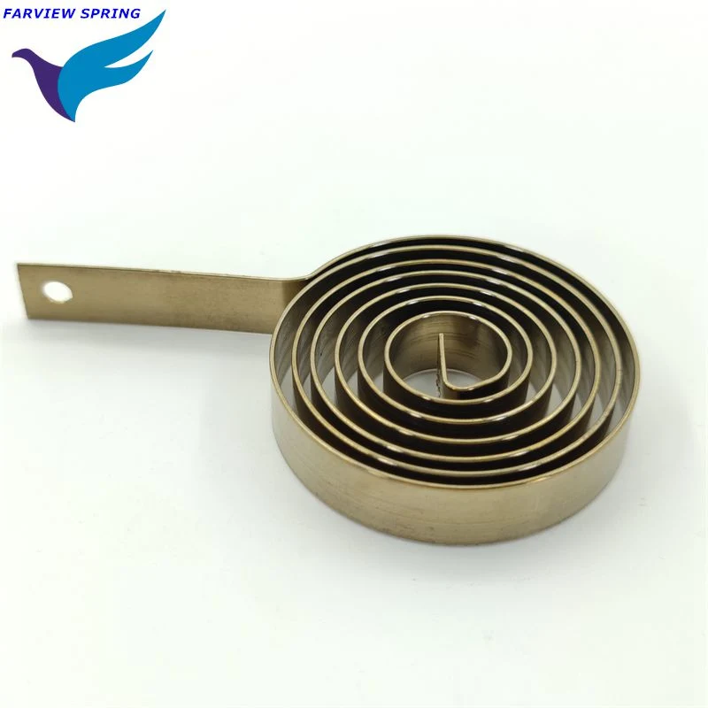 OEM Customized Spring Machine Parts Stainless Steel Flat Spiral Torsion Spring for Door Handle