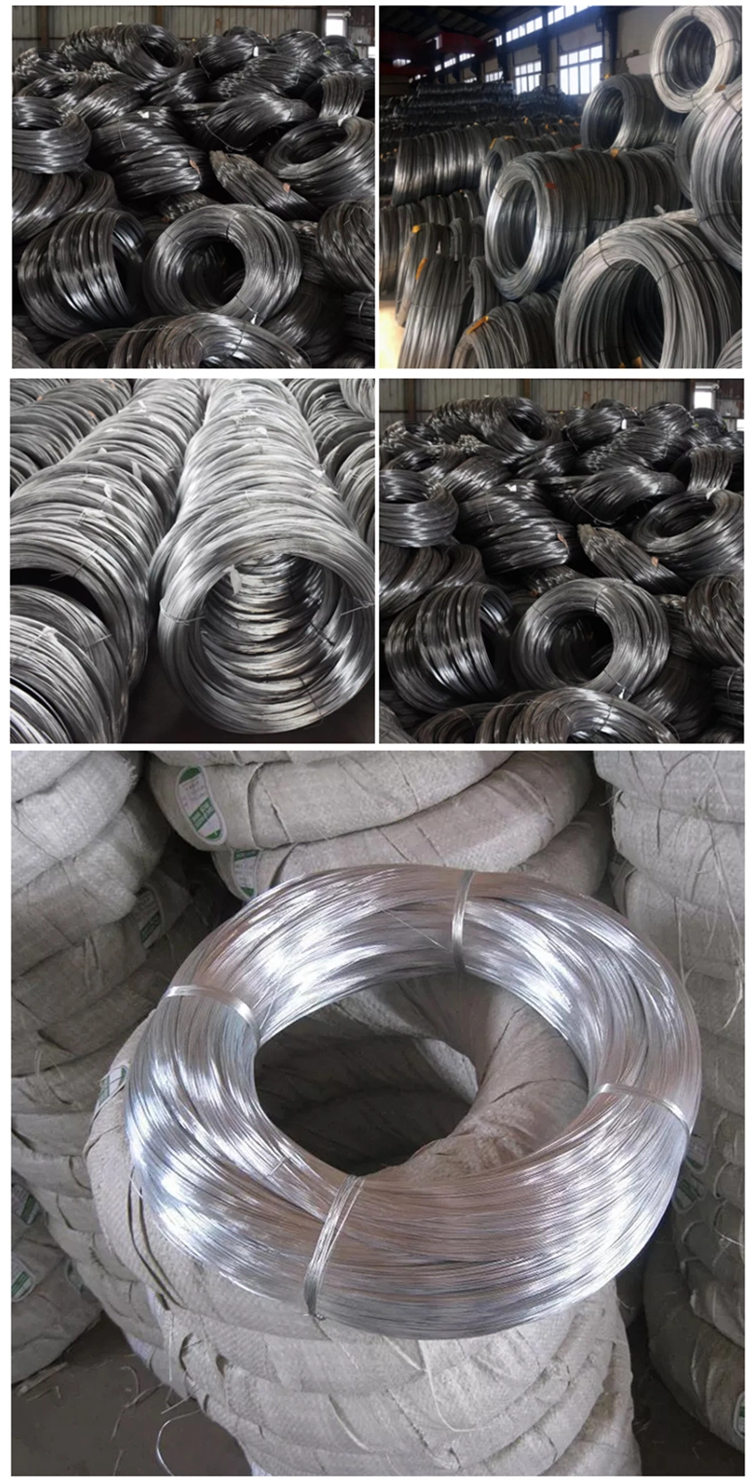 0.8mm 0.22mm 0.20mm 0.13mm Gi Wire Galvanized Iron Wire for Stainless Steel Scourer/Scrubber