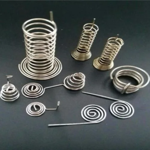 Alloy Small Long Barrel Die 5mm Flat Wire Stainless Steel Torsion Tension Spring Battery Connector Toy Coil Springs