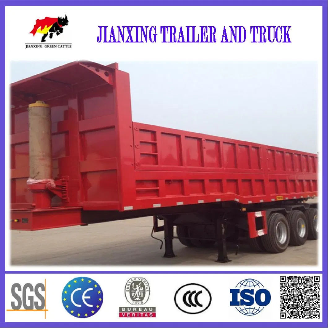 Hydraulic Rear Dump Trailer 3 Axles 40 Cubic Meter Tipper Semi Truck High Quality Tipper/Dump Trailer with Draw Bar Farm Tractor Full Trailer