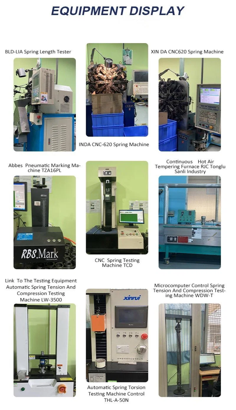 for Stamping Presses Sensitive Instrumentation Open Close Squared Ground Ends Compression Spring