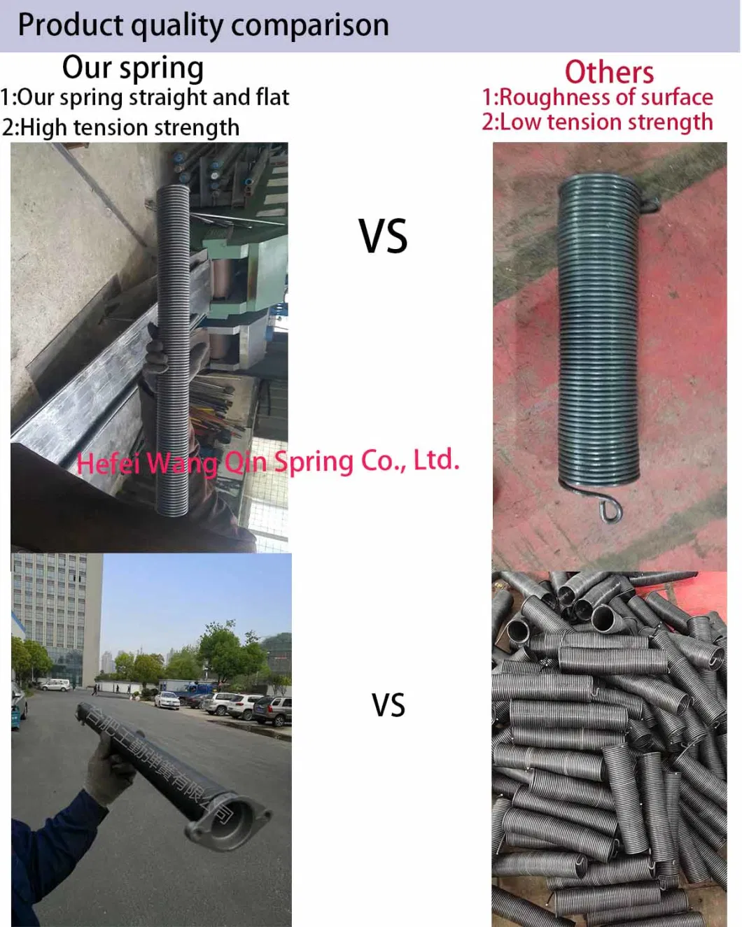 Factory Cheap Hot Custom Long Hook Tension Spring for Garage Door