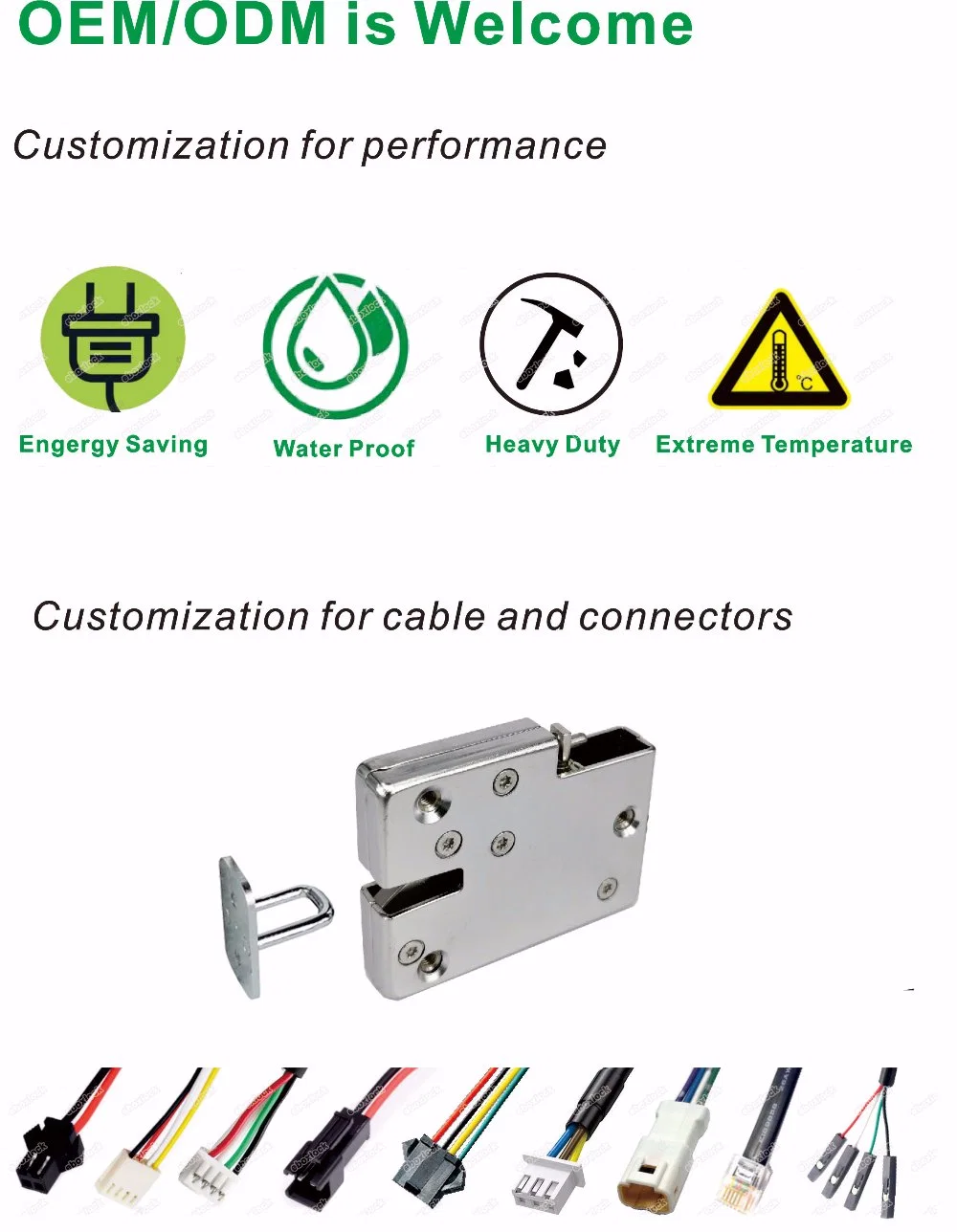 Electric Lock for Cabinets and Electronic Lockers with Door Status Reporting (MA1208LS)