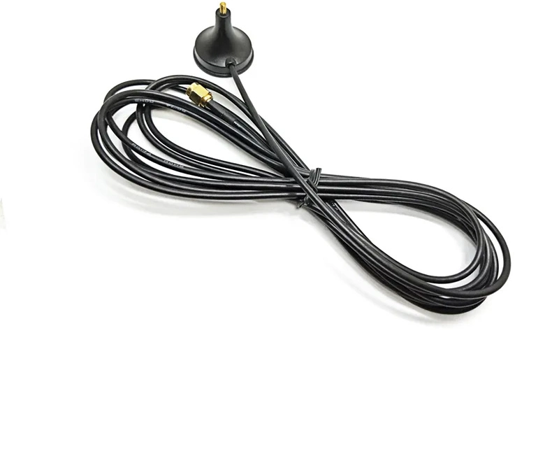 Sucker Magnetic Antenna SMA Male Rg174 Cable Coil Spring Car Antenna