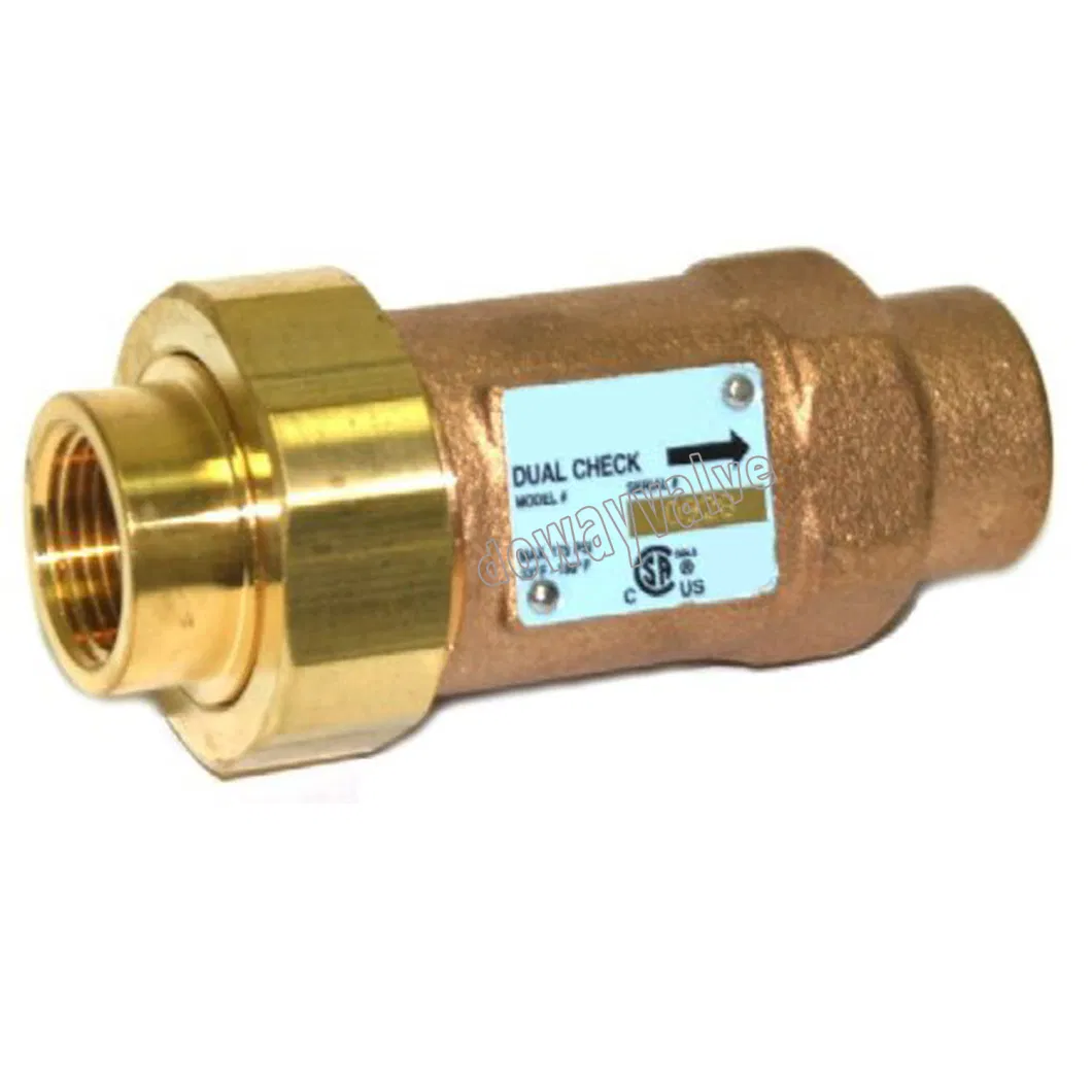 Cast Bronze Union Female Inlet Dual Check Valve