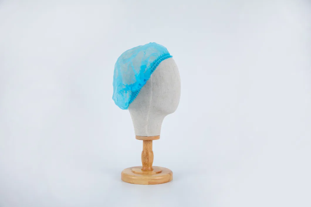 OEM High Quality Disposable Non Woven Mob Cap / Clip Cap / Hairnet / Non-Woven Spring Cap