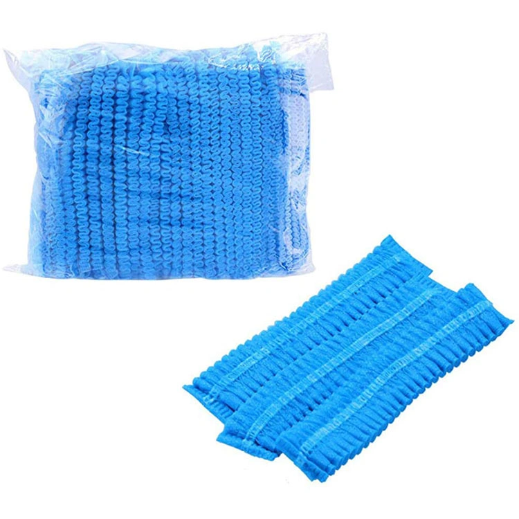 OEM High Quality Disposable Non Woven Mob Cap / Clip Cap / Hairnet / Non-Woven Spring Cap