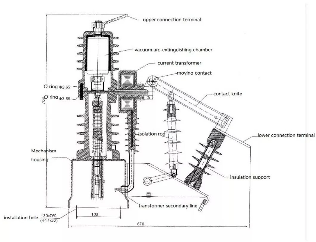 Zw32-40kv Outdoor High Voltage AC Vacuum Circuit Breaker of Intelligent Permanent Magnet