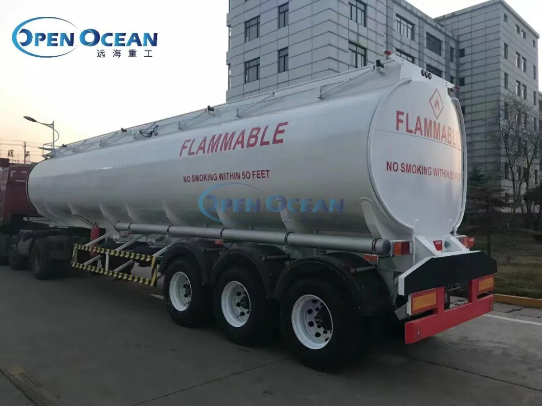 3 Axles Oil Fuel Tank Truck Trailer Liquid Container Bulk Ships Road Distribution Tractor Trailer Heavy Duty Drum Utility Semi Trailer Tanker