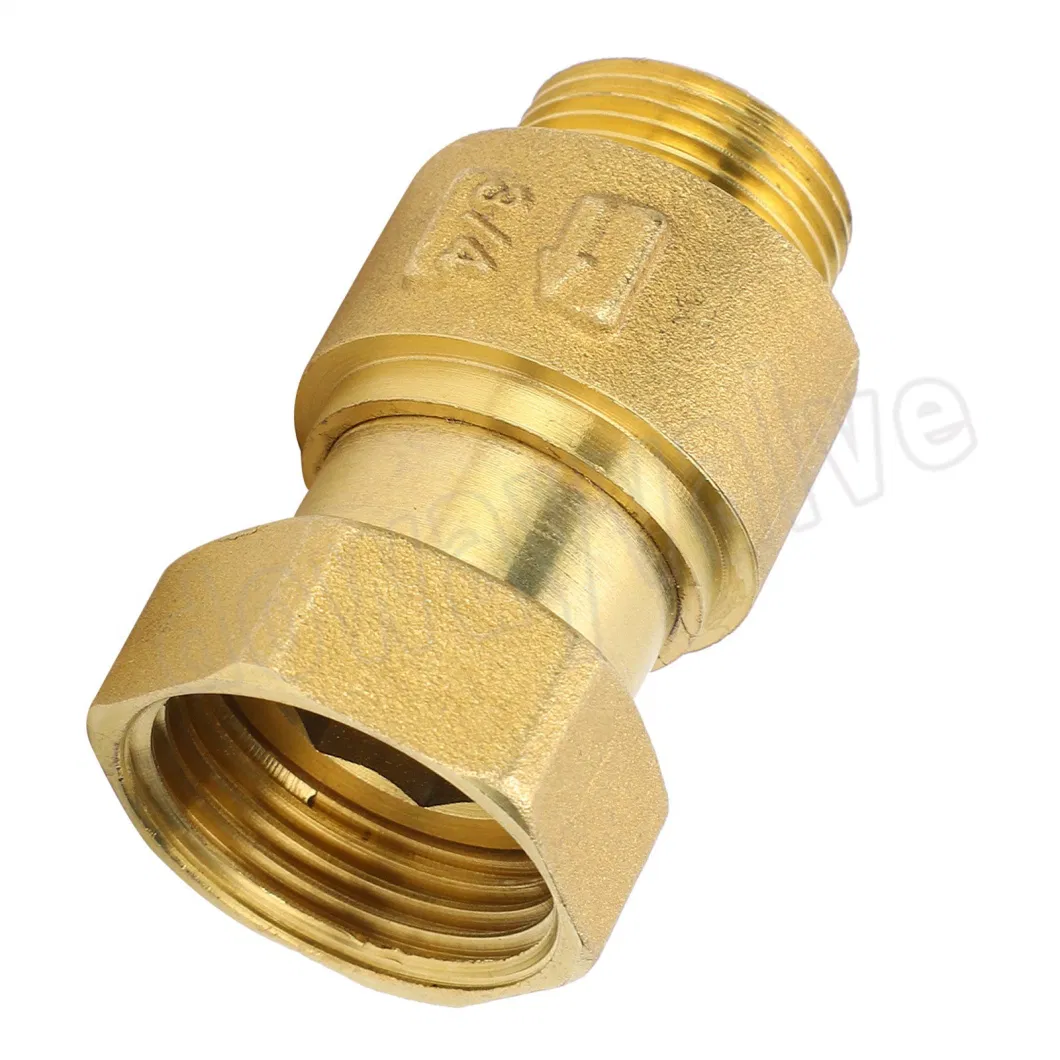 DN15 1/2&quot; in-Line Check Valve Brass Spring Loaded Inline for Water Meter