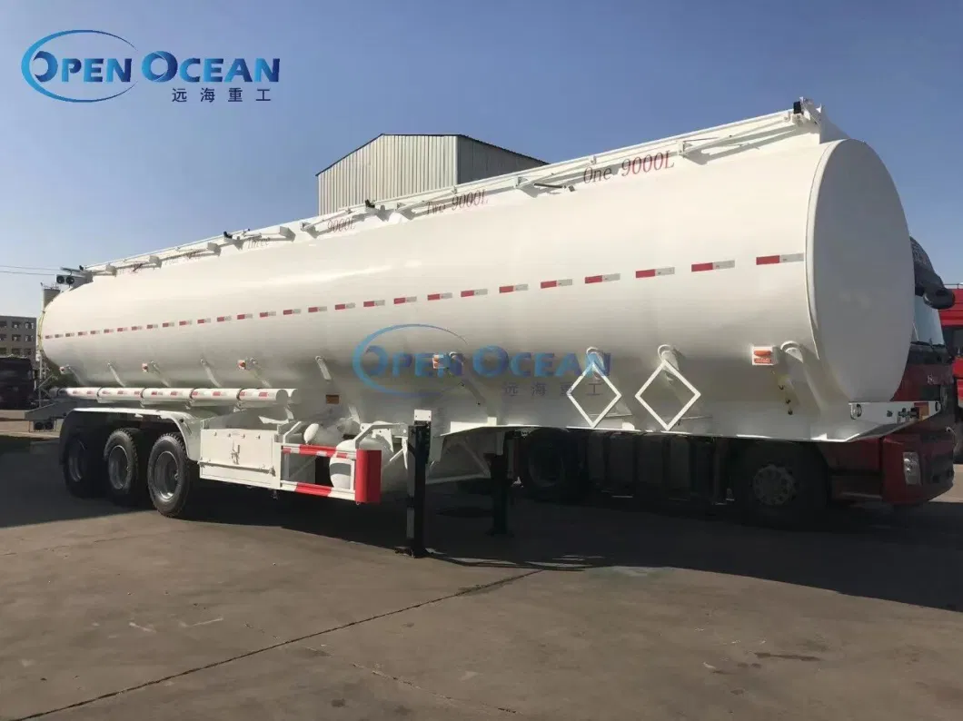 3 Axles Oil Fuel Tank Truck Trailer Liquid Container Bulk Ships Road Distribution Tractor Trailer Heavy Duty Drum Utility Semi Trailer Tanker